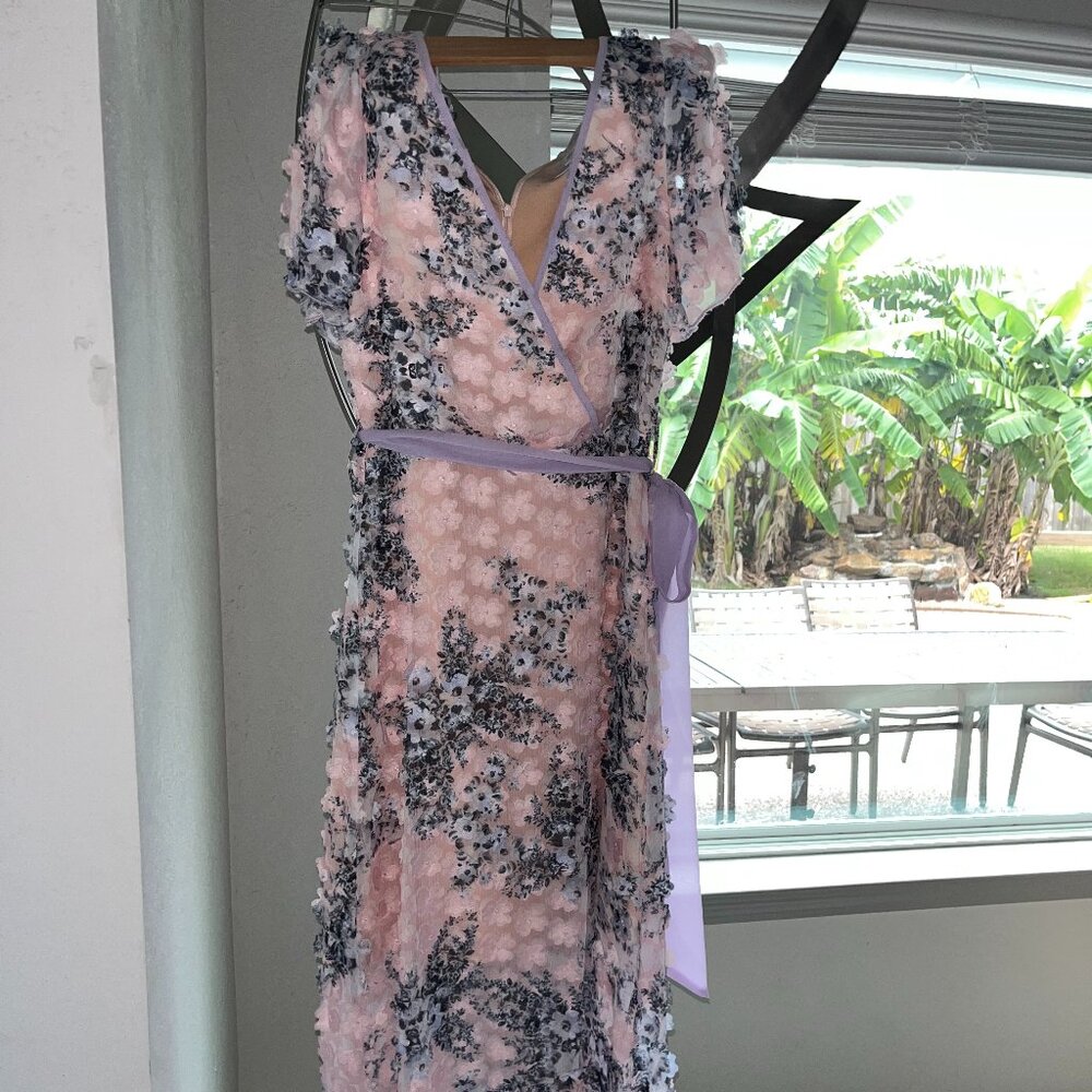 Foxiedox Size XS Floral Delicate Dress Pink